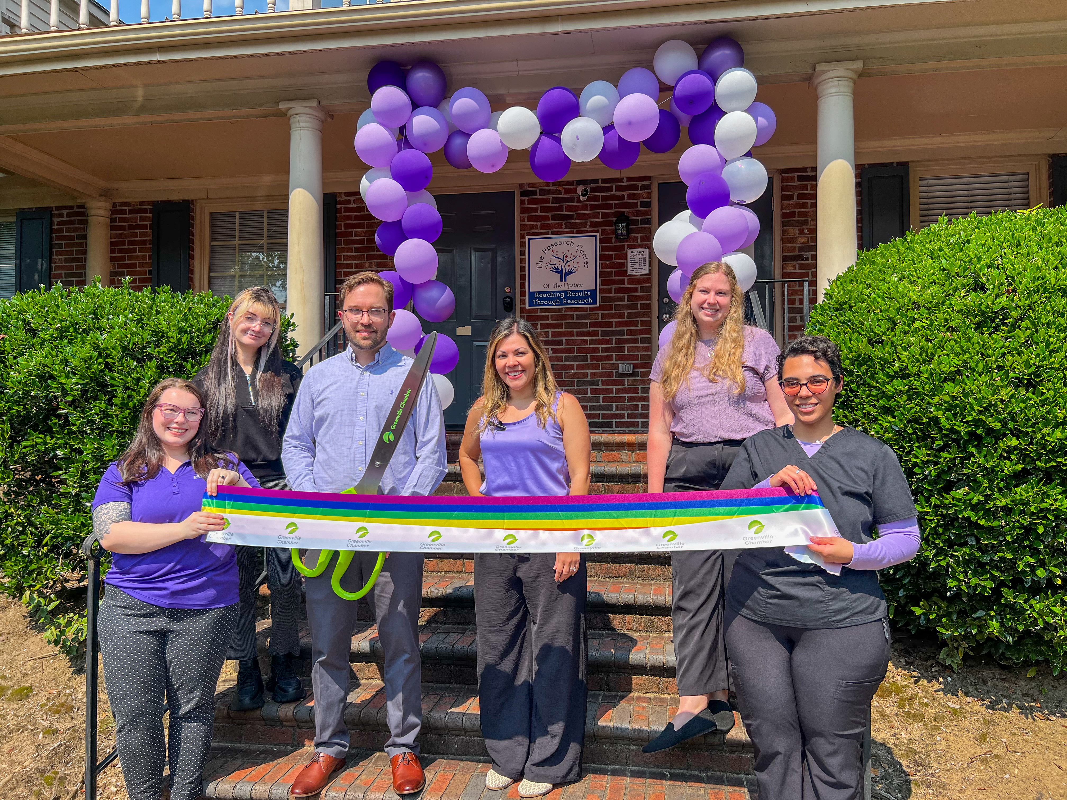 Grand opening ribbon-cutting ceremony at the Elevate Audiology Greenville office